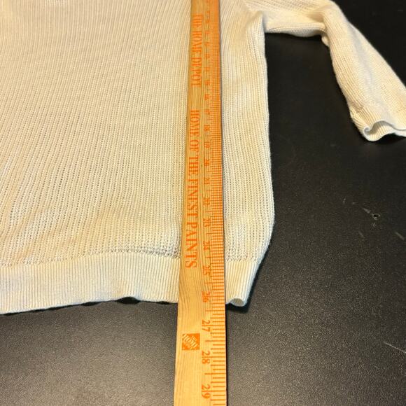 The Limited Women’s Cream Open Knit Sweater Size L Lightweight Wool Blend - Picture 3 of 6
